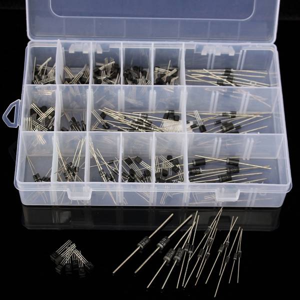 400Pcs 24value Transistors and Diodes Bridge Rectifiers Assortment Box Kit
