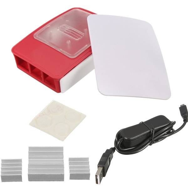 Protective Enclosure Case With USB Power Cable And Aluminum Heatsink For Raspbe