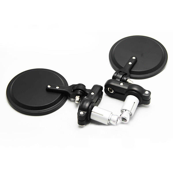 Motorcycle Aluminum Handle Bar Circular Foldable Mirrors