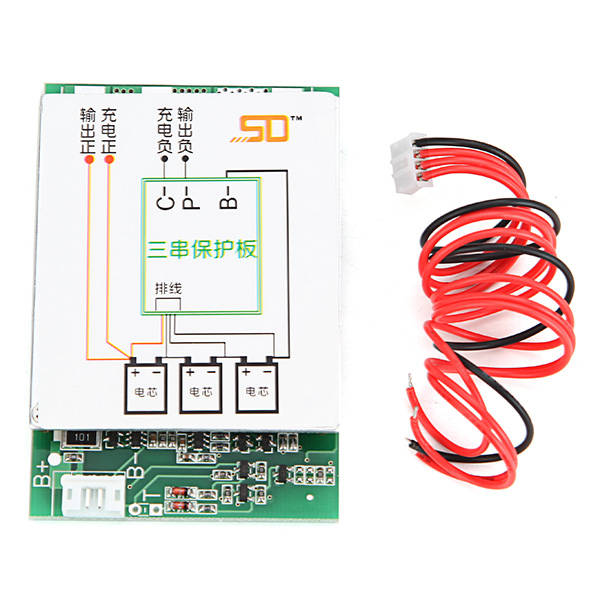Three Serial 12V Inverter 150A High Current Lithium Battery Protection Board Wi