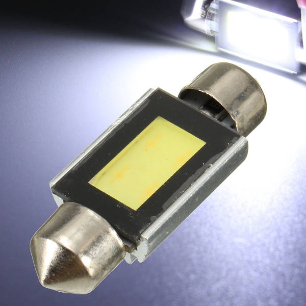 New Xenon White 39mm Car COB LED Bulbs License Plate Light Lamp 6000K 4W 12V