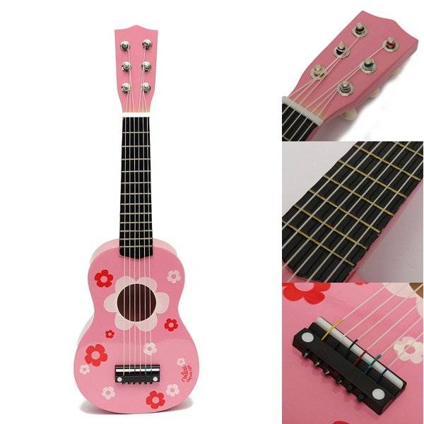 Childrens Acoustic Guitar Ideal Kids Gift Pink