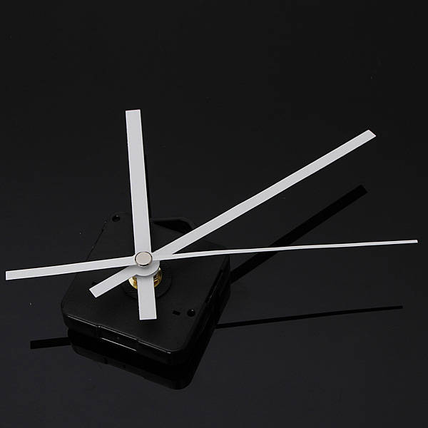 DIY White Hands Silent Quartz Movement Mechanism Wall Clock
