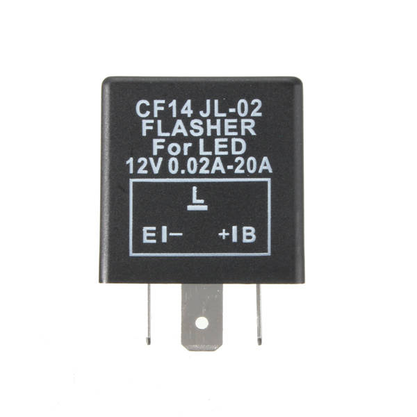 3 Pin 12V 0.1-20A LED Flasher Relay for Motorcycle Car Blinker Indicator