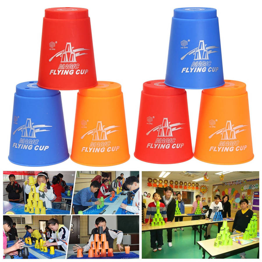 12Pcs Quick Speed Stacker Cups Fast Stacking Stacks Competition Sport Game Toy