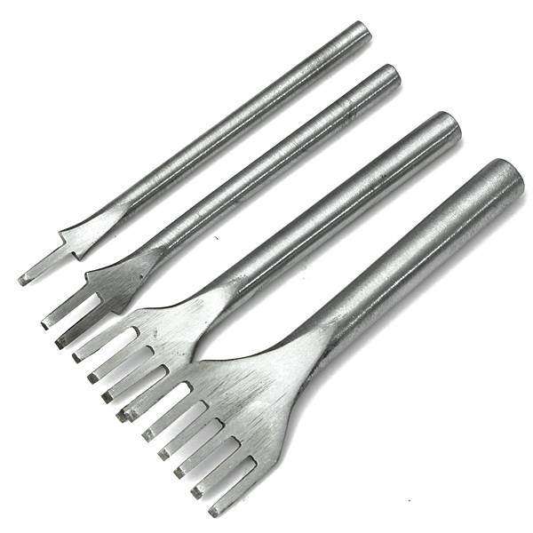 1 2 4 6 Prong Chisel Leather Craft Tools Hole Punch Tool