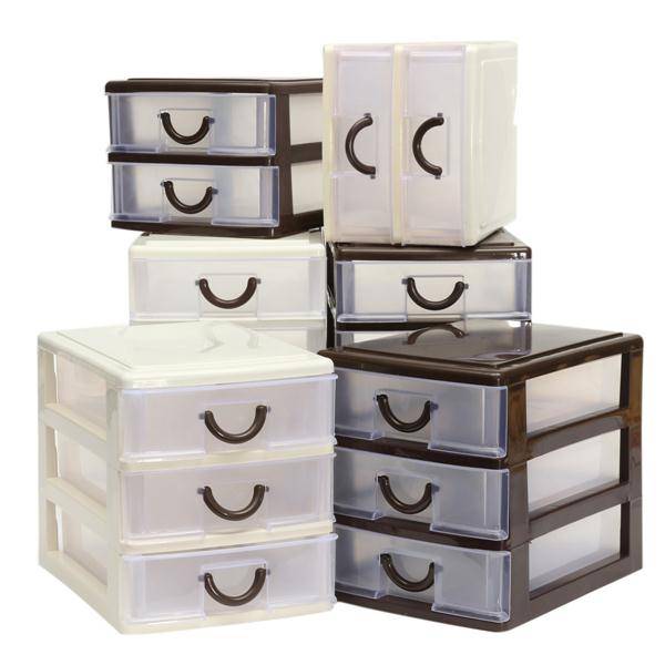Plastic Office Table Desktop Debris Cabinets Cosmetic Makeup Organizer Layer Dr