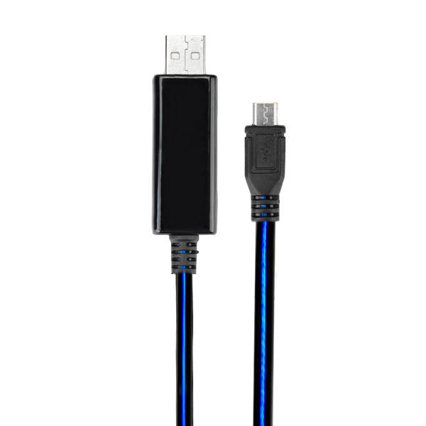Visual Current Flowing Light Micro USB Charging Data Cable For Mobile Phone