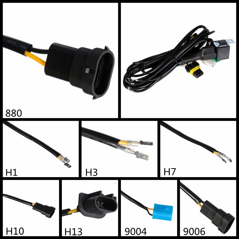 HID Xenon Relay Harness Wiring Controller H1 H3 H4 H7 H10 H13 880 9004 9005 9006