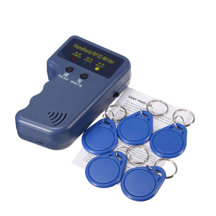 5Pcs 125KHz Portable Handheld ID Replicator Writer Copier Duplicator with 5 Tag