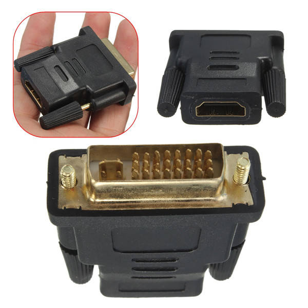 DVI-I 24+5 Pin Male to HDMI Female Adapter Connector Converter For Video Cable