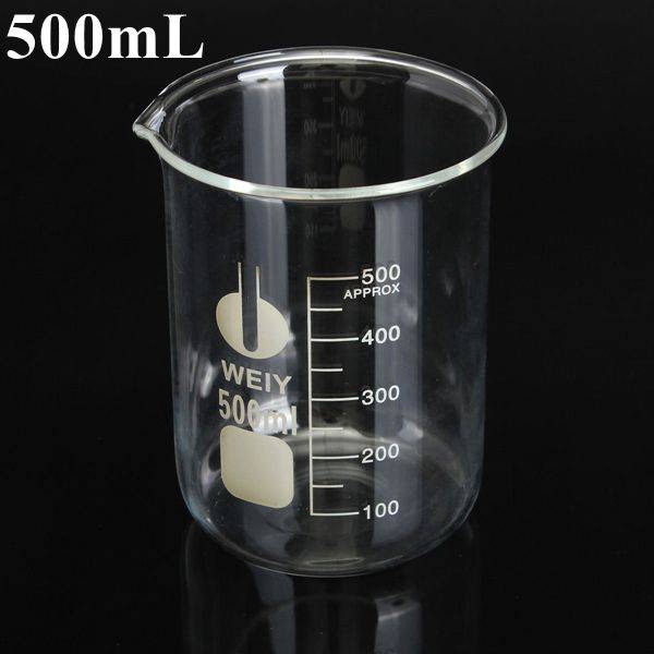 500mL Graduated Borosilicate Glass Beaker Volumetric Glassware For Laboratory