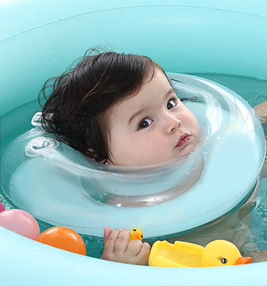 Inflatable Infant Swimming Neck Ring Safe Float Ring Baby Swim Bath Supplies To
