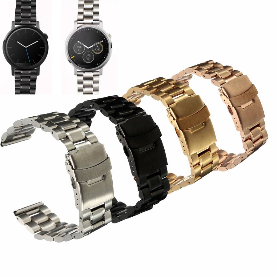 Stainless Steel Watch Band Bracelet Strap With Tools For Motorola Moto 360 2nd