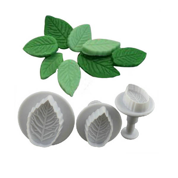 Rose Leaf Shape Cake Sugarcraft Cookie  Plunger Cutter Mold