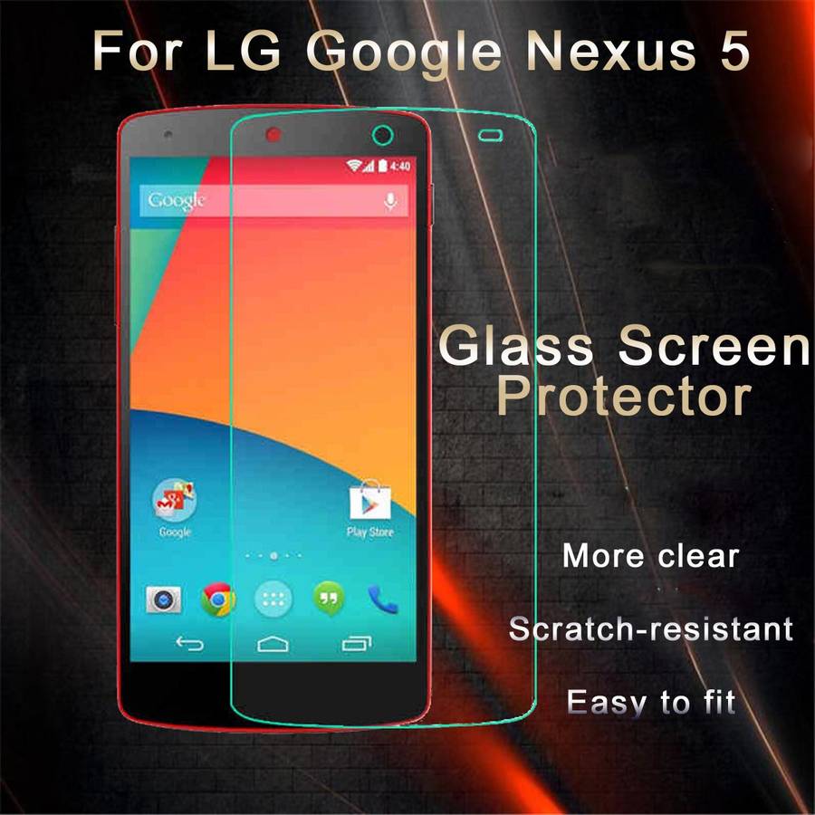 Premium Tempered Glass 9H Film  Screen Protector For LG Google Nexus 5