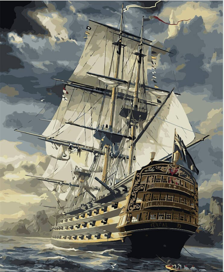 Digital Oil Painting DIY Oil Painting By Numbers Kits Navigation Frameless Canv