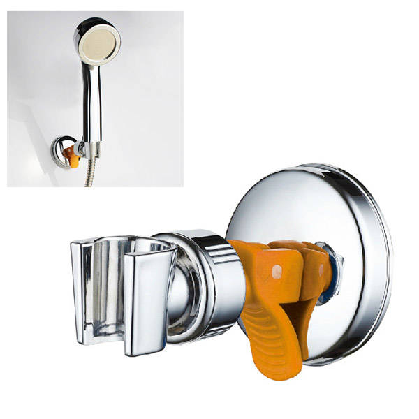 Adjustable Shower Head Holder with Suction Cup Chrome Bracket
