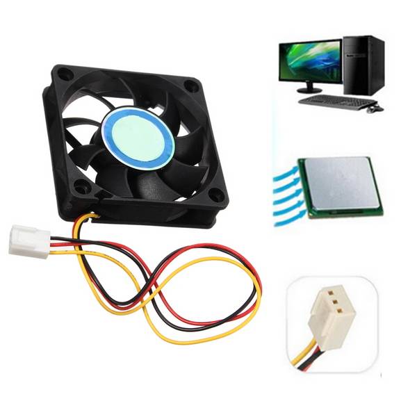 12V Internal Desktop Computer CPU Case Cooling Cooler Master Silent Fan 6cm