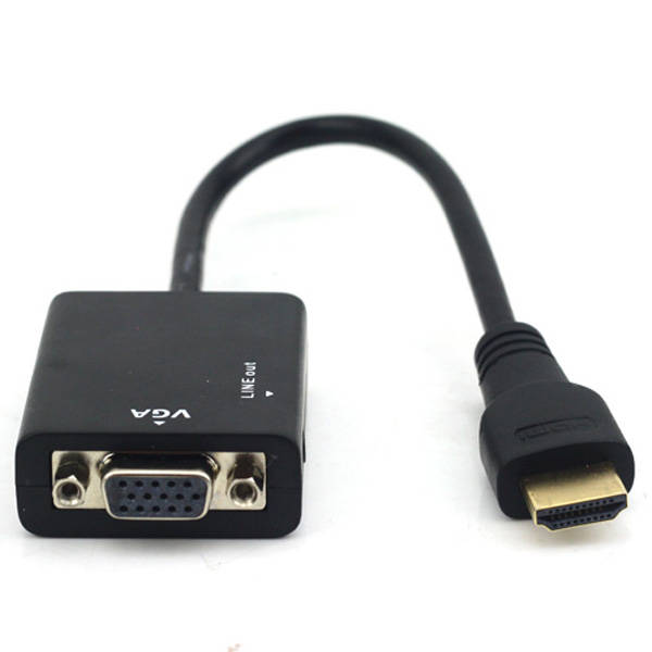 Sin Hon SH-H2V01 3.5mm Output HDMI to VGA Cable with Audio