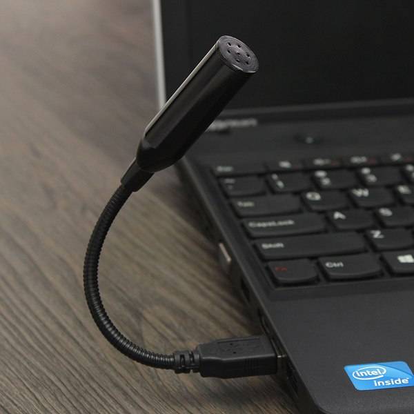 Mini USB Flexible Stereo Record Mic Desktop Microphone