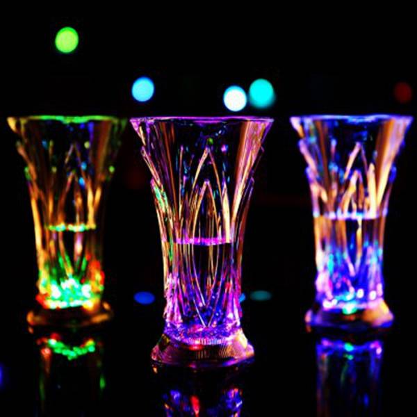 Colorful Flashing Water Sensor LED Beer Mug Juice Cup for Bar Club Party