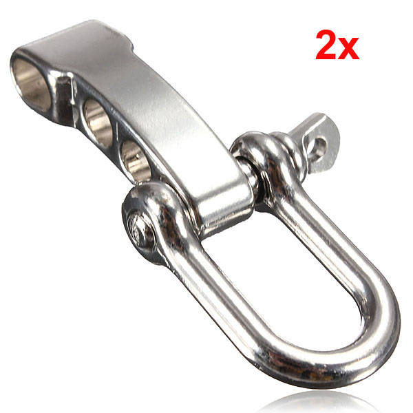 2pcs U Anchor Shackle SUS Adjustable Bracelet Buckles Shackle
