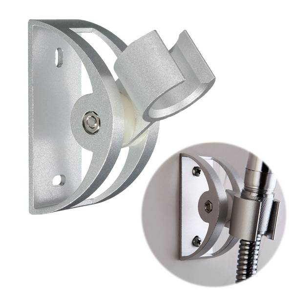 23mm Silver Aluminum Rotatable Shower Head Holder Shower Pedestal