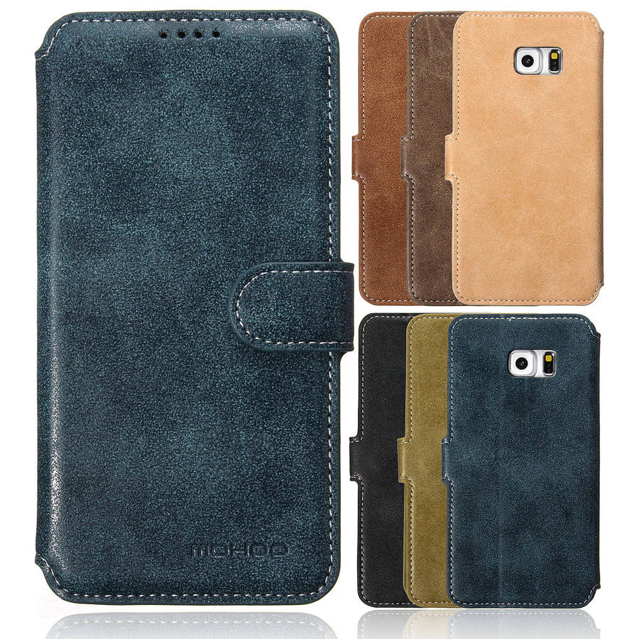 MOHOO Retro PU Leather Wallet Stand Case Cover For Samsung Galaxy S6 Edge Plus