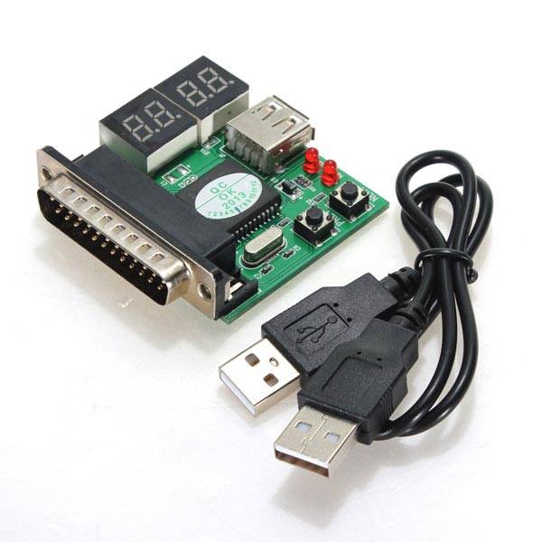 2Pcs 4-Bit PC Analyzer Diagnostic Motherboard LPT Test Card
