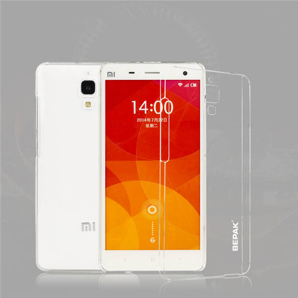 BEPAK Clear Transparent Protective Back Case For Xiaomi Mi4