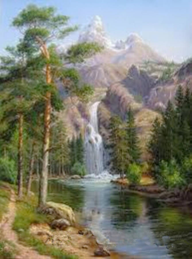 Digital Oil Painting DIY Landscape Painting By Numbers Kits Frameless Canvas Ho