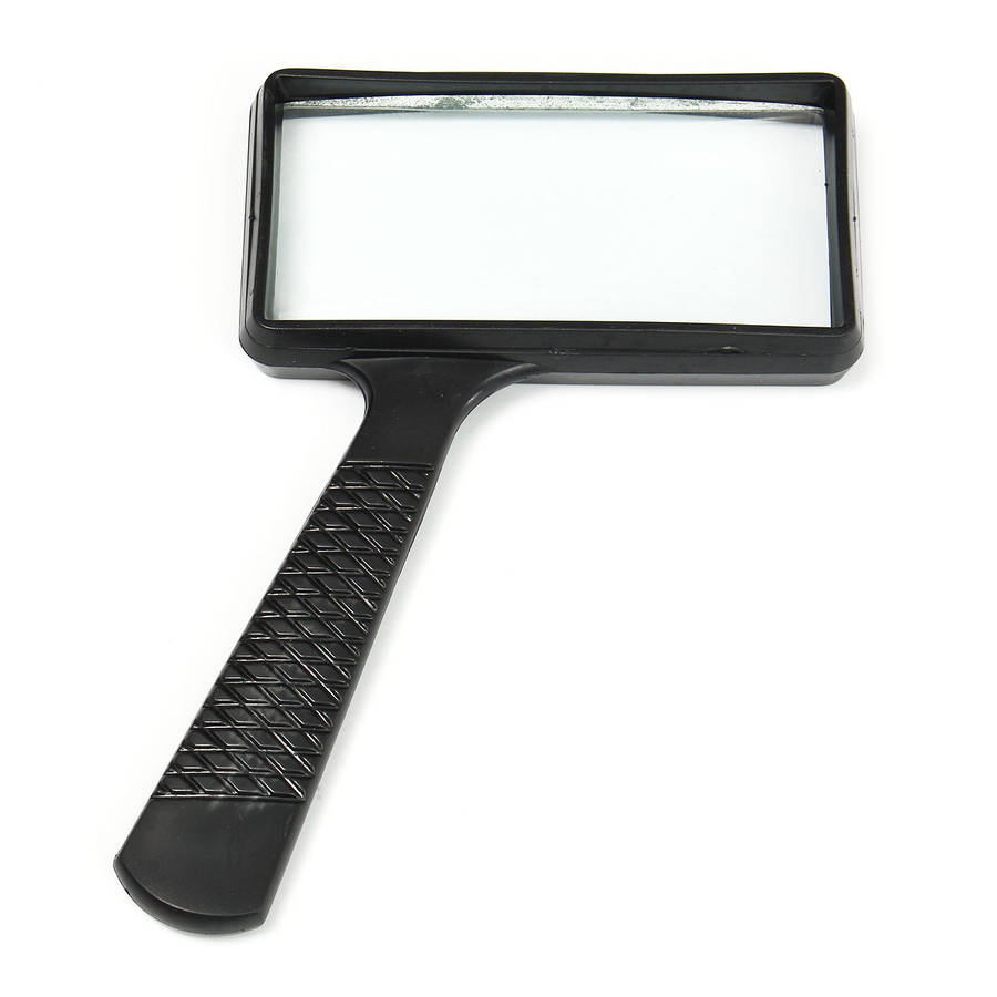Portable Handheld 5X Rectangle Reading Magnifier Glass Lens Loupe Old People Re