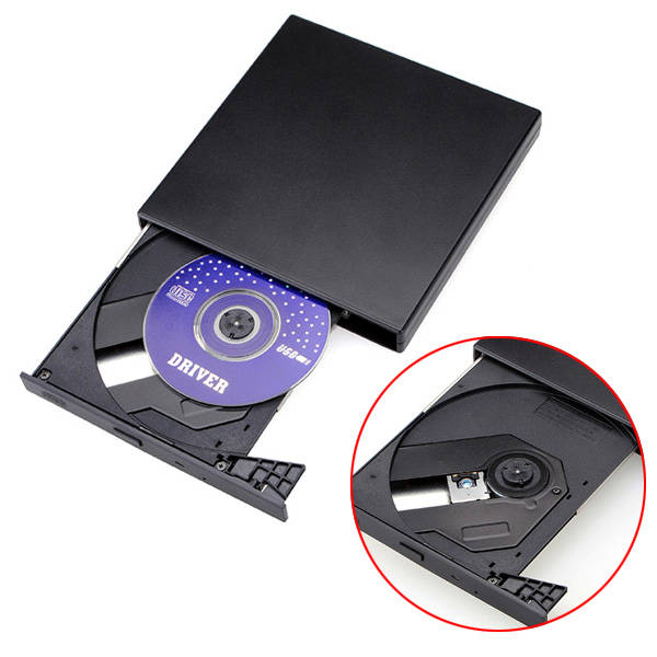 External Portable USB 24x CD-ROM Optical Drive For Laptop Desktop PC