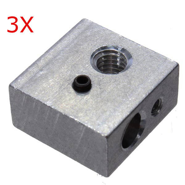 3Pcs MK7/MK8 Heating Aluminum Block For 3D Printer