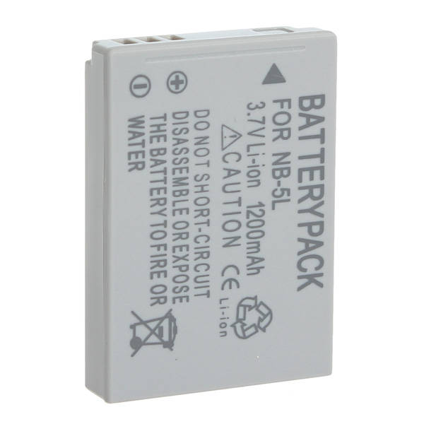 Canon NB-5L Rechargeable 1200mAh 3.7V Li-ion Protected Battery