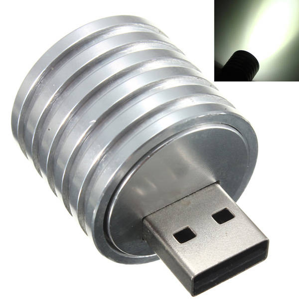 2W Mini Portable USB LED Spotlight Flashlight Night Light