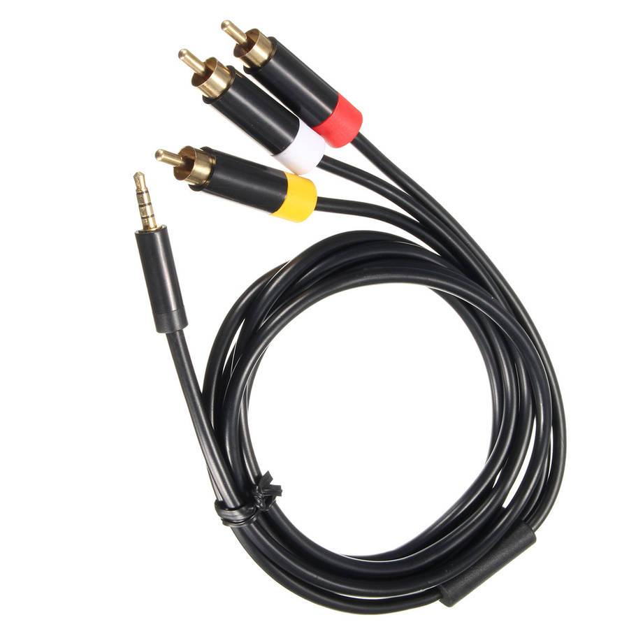 1.8m AV Audio Video Connector Cable Cord RCA for Microsoft XBox 360 E Controller