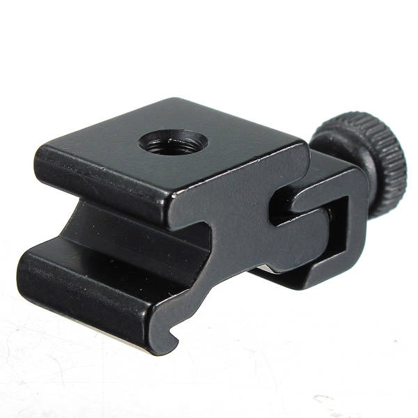 Adjustable Speedlite Hotshoe 1/4 Screw to Flash Hot Shoe Mount Adapter