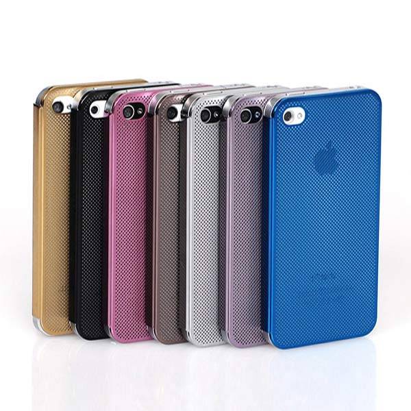Net Grain Pattern Protective Metal Case Cover For iPhone 5 5s