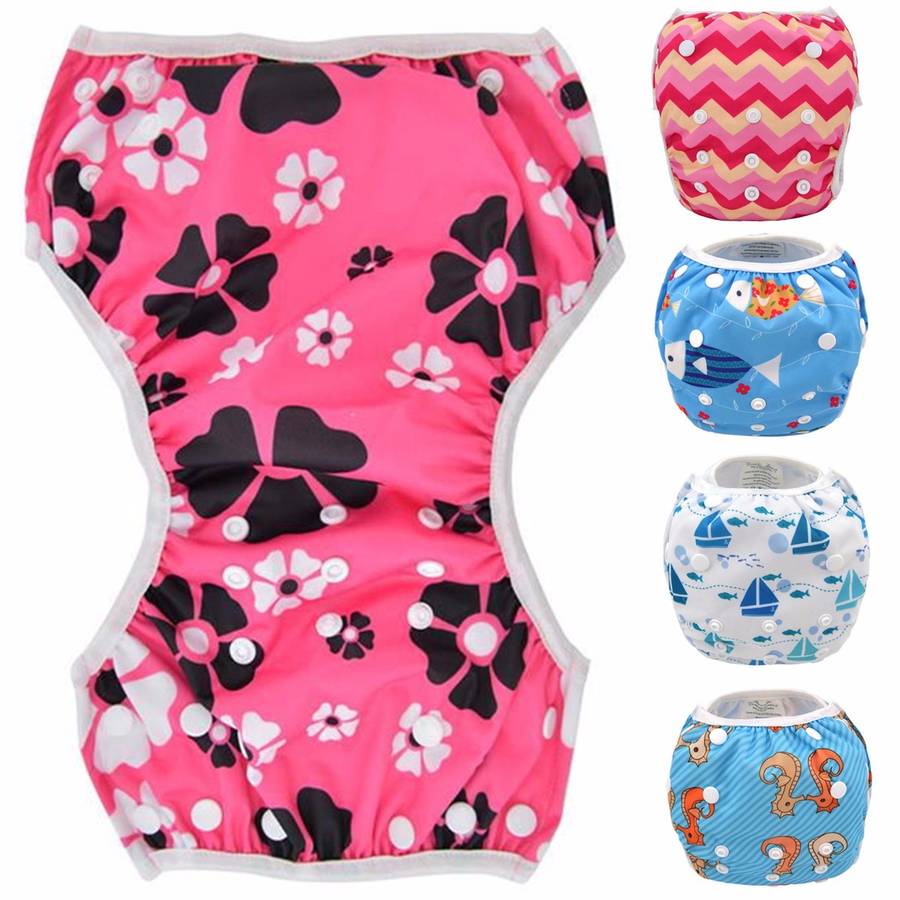 Child Kids Toddler Swiming Nappy Cover Baby Diapers Pants Nappies Reusable Wash