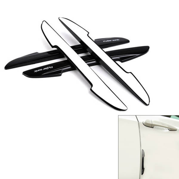 4pcs Hypersonic Pointy Tail Car Bumper Strip Door Jamb Protector Door Cash Shee
