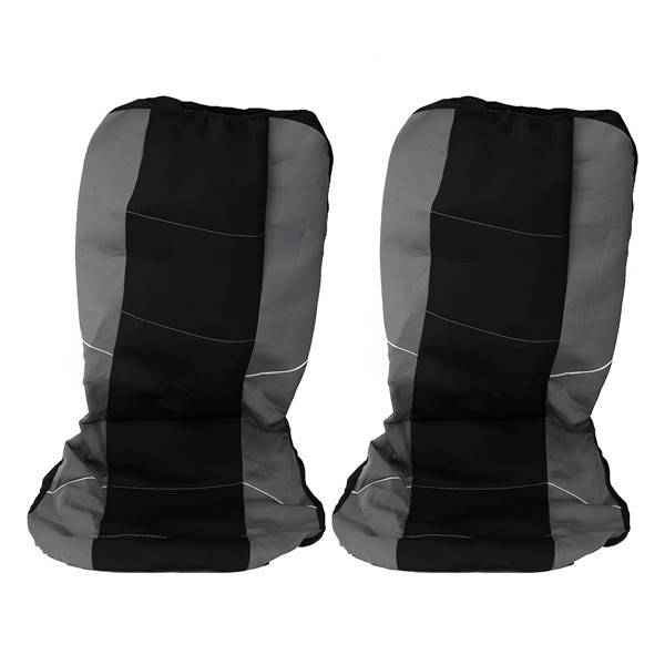 Black/Grey Universal Car Seat Covers Set Washable & Airbag Compatible