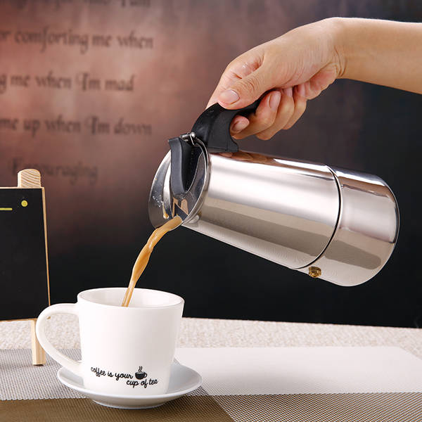 4 Cup 200ml Stainless Steel Moka Espresso Latte Percolator Stove Top Coffee Mak