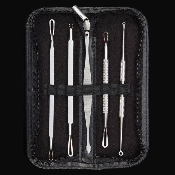 5Pcs Multipurpose Blackhead Acne Comedone Extractor Remover Stainless Steel Too