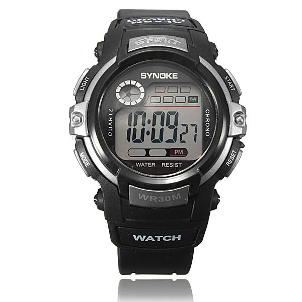 Boy Digital LED Quartz Alarm Date Sports Waterproof Wrist Watch