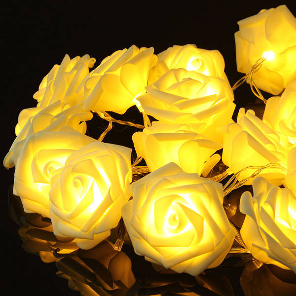20 LED Romantic Rose Flower Fairy String Light For Wedding Party
