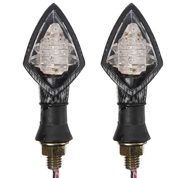 Motorcycle Motorbike Turn Signal Light Indicators Lamp Carbon