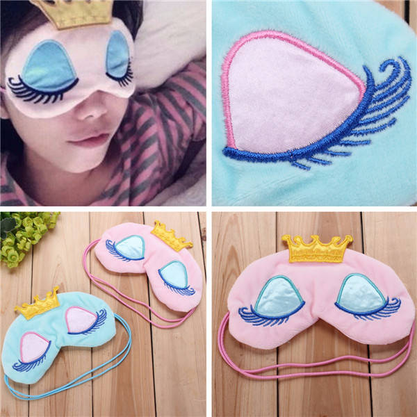 Princess Crown Sleep Eye Mask Eyes Cover Travel Sleeping Eyelash Blindfold Shad