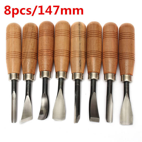 8pcs WOODPECKER Graver Woodcarving Knife Chisel Wood Carving Hand Tool